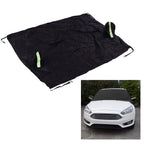 Windshield Cover Waterproof Snowproof Large Coverage Area Universal Windshield Protector with Reflective StripsBlack