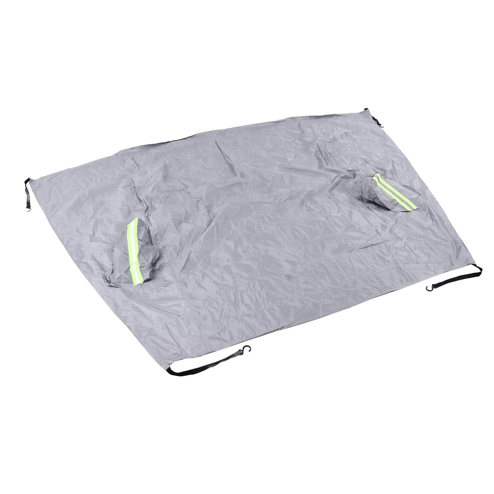 Windshield Cover Waterproof Snowproof Large Coverage Area Universal Windshield Protector with Reflective StripsGrey