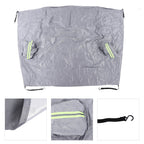 Windshield Cover Waterproof Snowproof Large Coverage Area Universal Windshield Protector with Reflective StripsGrey