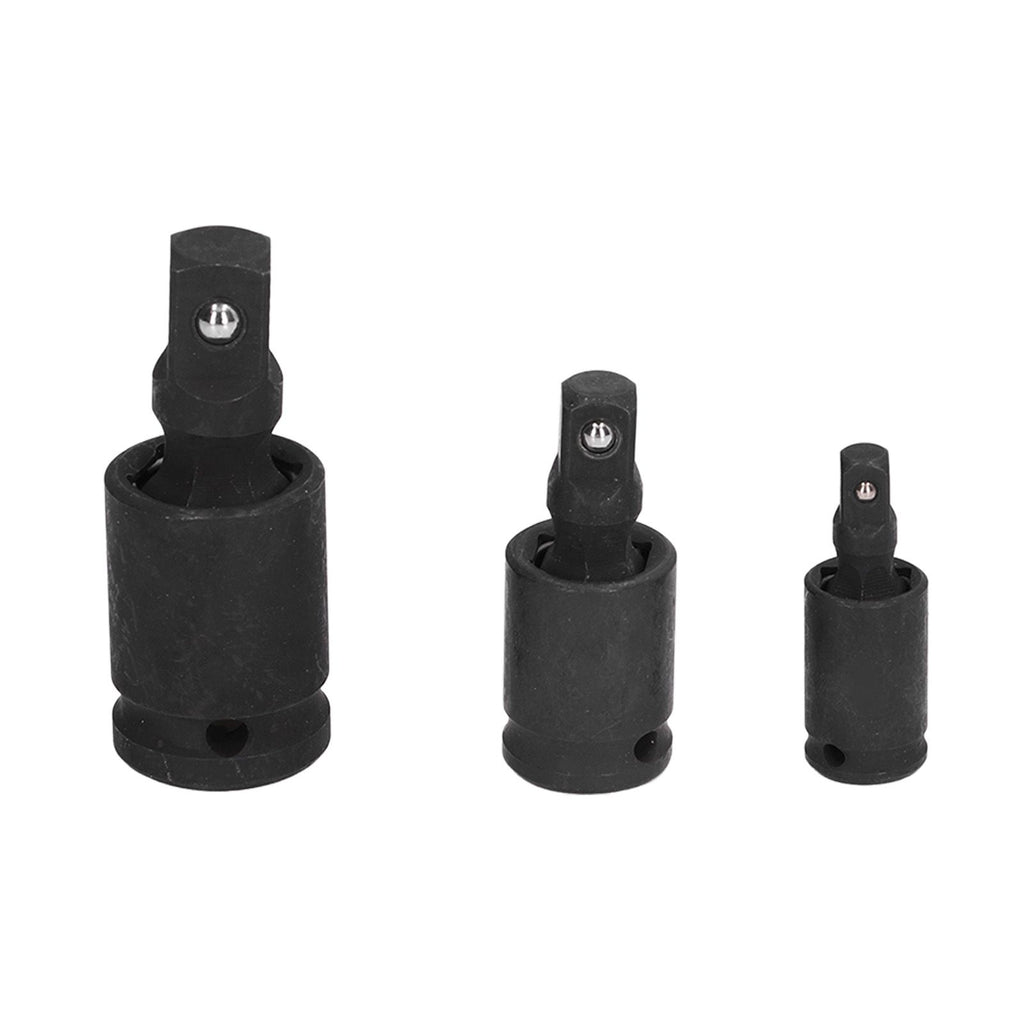 3PCS Universal Joint Socket Adapter 1/2 1/4 3/8 Drive Impact Adapter Socket Extension Adapter