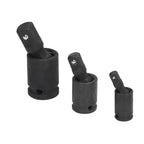 3PCS Universal Joint Socket Adapter 1/2 1/4 3/8 Drive Impact Adapter Socket Extension Adapter