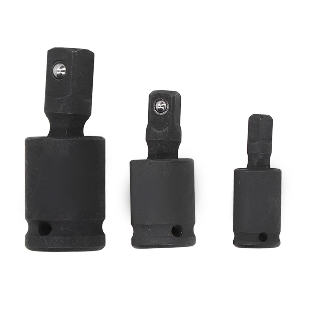 3PCS Universal Joint Socket Adapter 1/2 1/4 3/8 Drive Impact Adapter Socket Extension Adapter