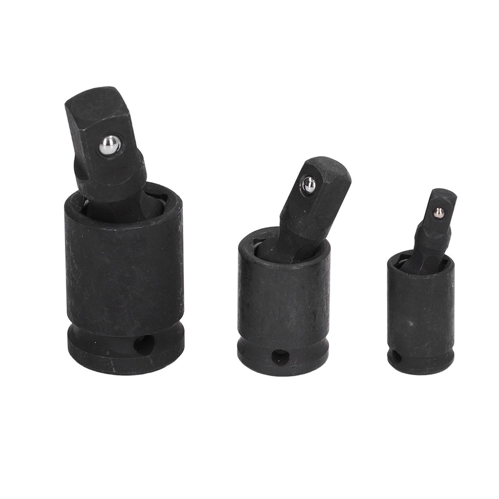3PCS Universal Joint Socket Adapter 1/2 1/4 3/8 Drive Impact Adapter Socket Extension Adapter