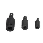 3PCS Universal Joint Socket Adapter 1/2 1/4 3/8 Drive Impact Adapter Socket Extension Adapter
