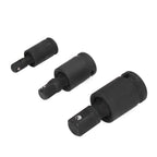 3PCS Universal Joint Socket Adapter 1/2 1/4 3/8 Drive Impact Adapter Socket Extension Adapter