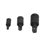 3PCS Universal Joint Socket Adapter 1/2 1/4 3/8 Drive Impact Adapter Socket Extension Adapter