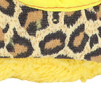Warm Birdhouse Round Shape Soft Plush Save Space Easy Clean Safety Parrots HouseLeopard Print