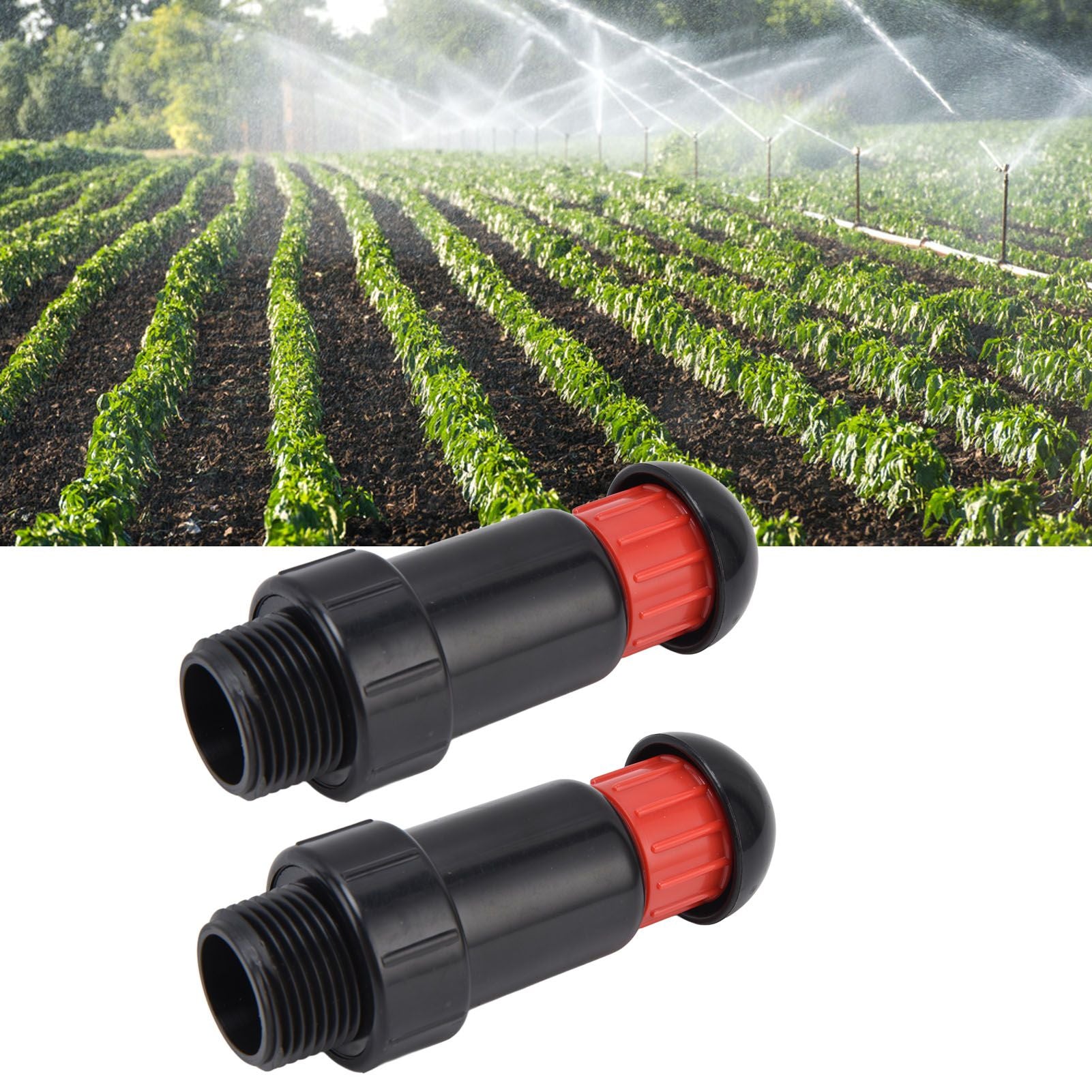 2Pcs Irrigation Exhaust Valve External Thread G3 / 4 Easy Use Good Sealing Automatic Intake Valve