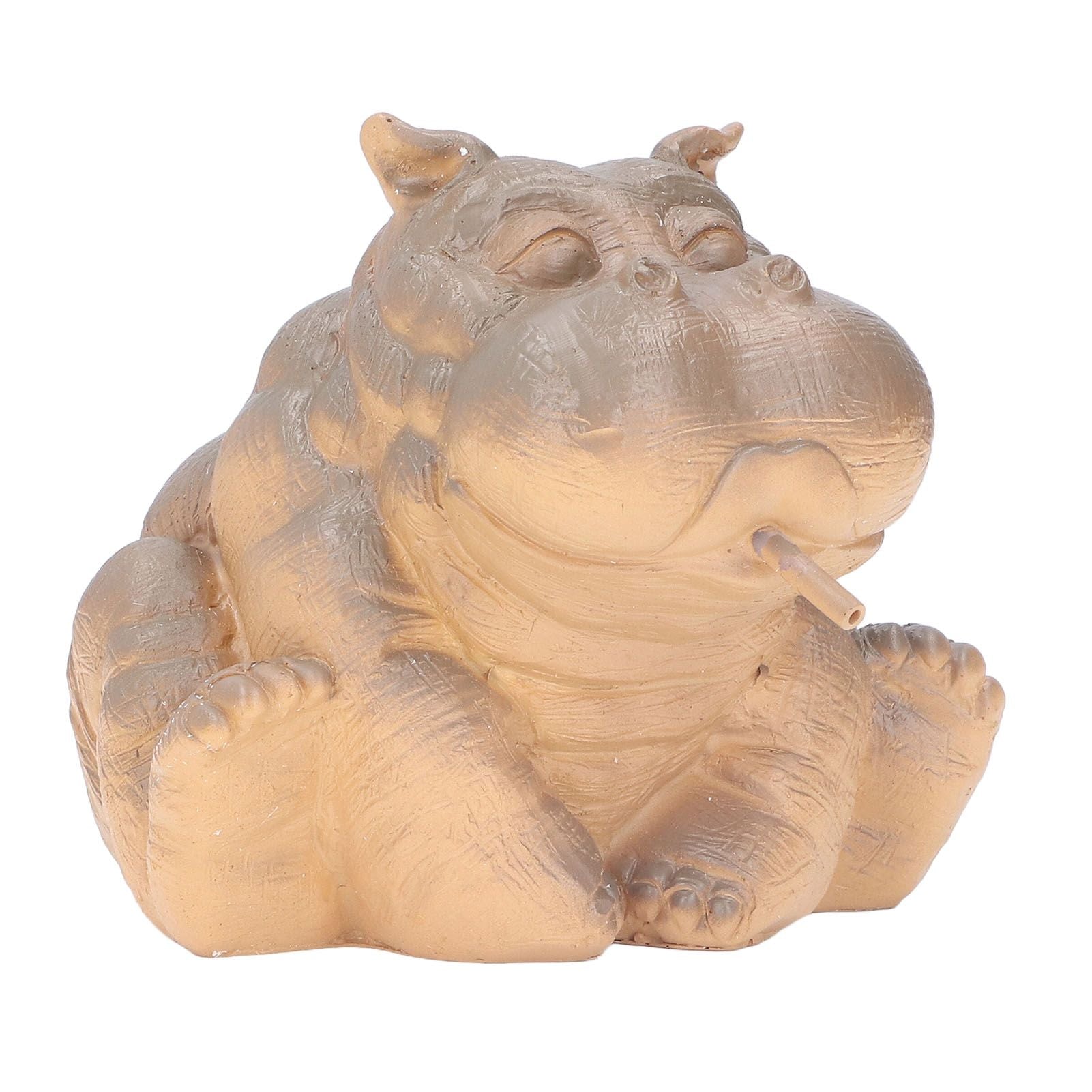 Hippo Decor Hippo Appearance Fine Workmanship Resin Material Small Volume Pond Spitters
