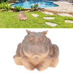 Hippo Decor Hippo Appearance Fine Workmanship Resin Material Small Volume Pond Spitters