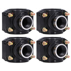 4 Sets Water Drain Saddle Plastic Pipe Additional Quick Connector Tee Kit G1 Female Thread