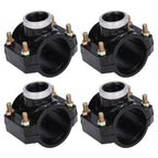 4 Sets Water Drain Saddle Plastic Pipe Additional Quick Connector Tee Kit G1 Female Thread