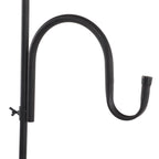 Shepherd's Hook Detachable Bird Feeder Hanger Iron 2 Hooks 5 Prong Bases Courtyard Accessories