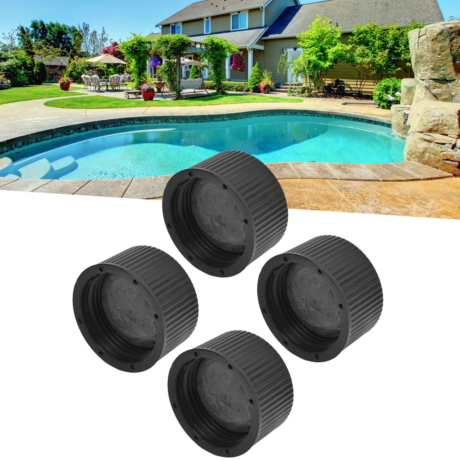 4pcs/set Drain Cap and Gasket Replacement for HAYWARD Swimming Pool Sand Tank Accessories