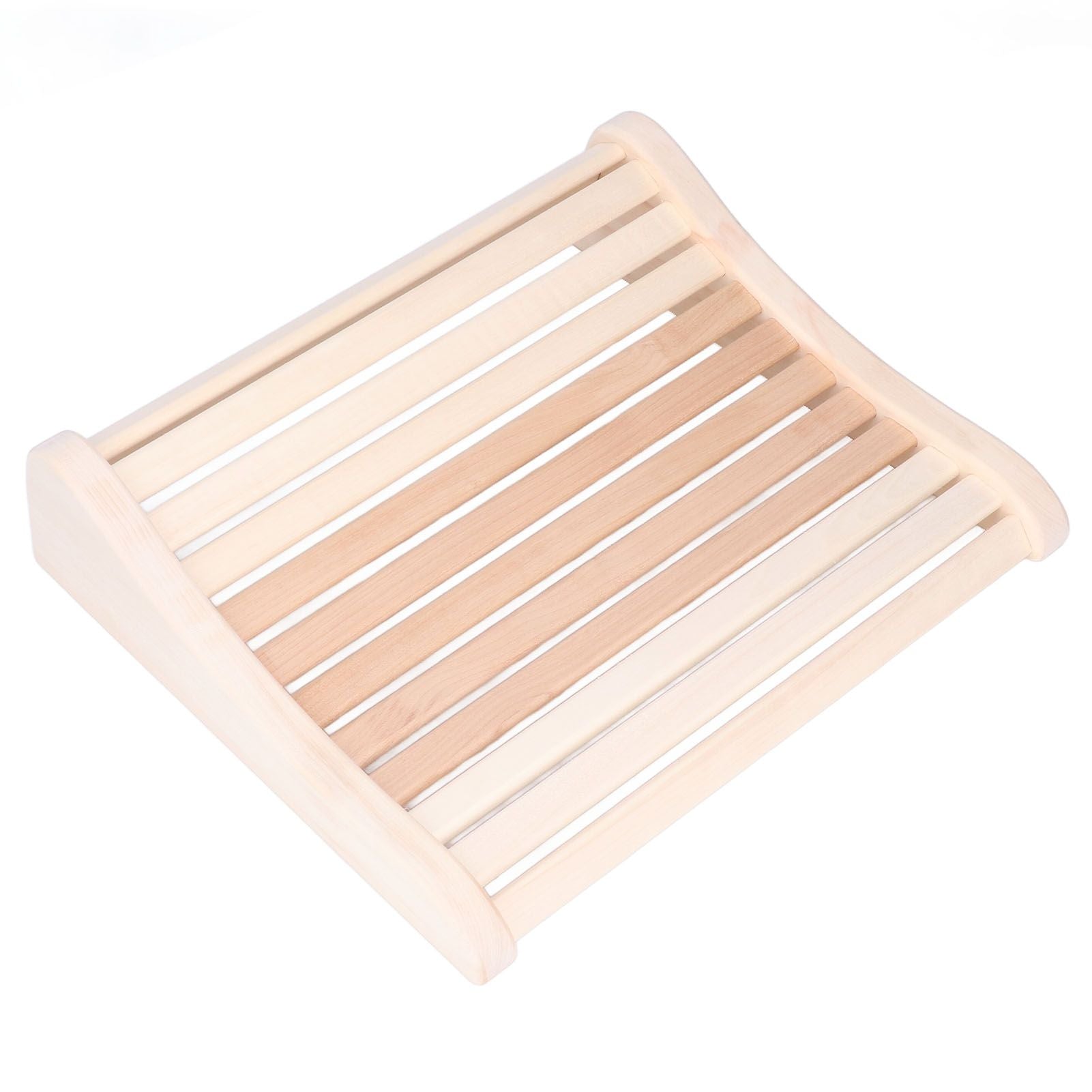 Sauna Pillow Relieving Pain Convenient Practical Relaxing Comfortable Ergonomic Design Wooden Back Bolster