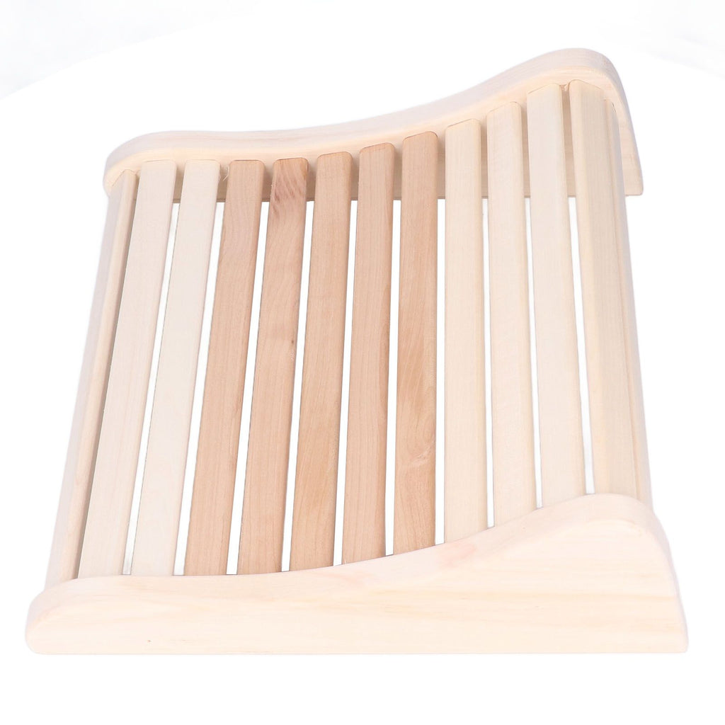 Sauna Pillow Relieving Pain Convenient Practical Relaxing Comfortable Ergonomic Design Wooden Back Bolster
