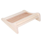 Sauna Pillow Relieving Pain Convenient Practical Relaxing Comfortable Ergonomic Design Wooden Back Bolster