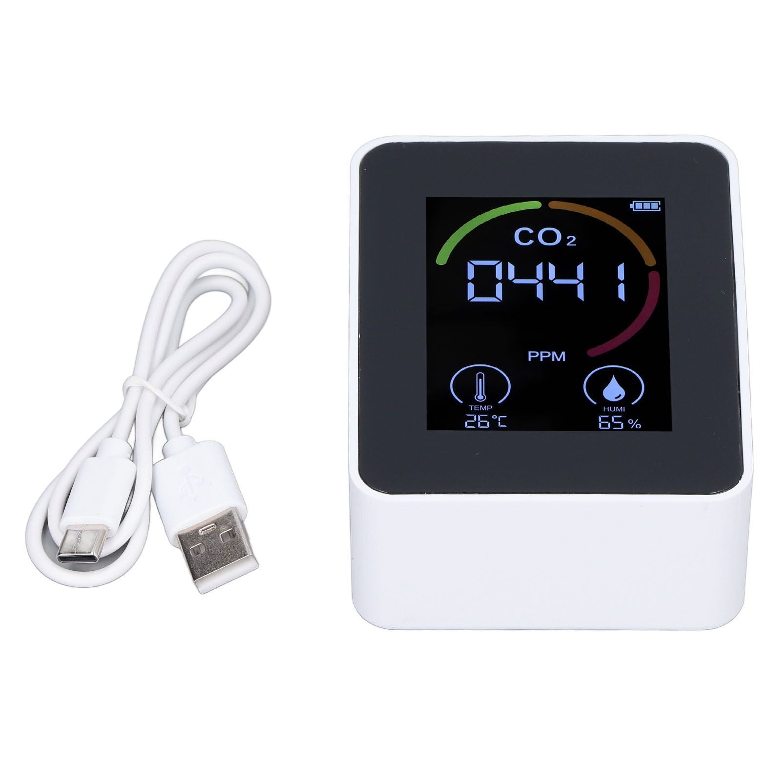 Digital Air Quality Monitor Carbon Dioxide Detector CO2 Tester Temperature Humidity Tester