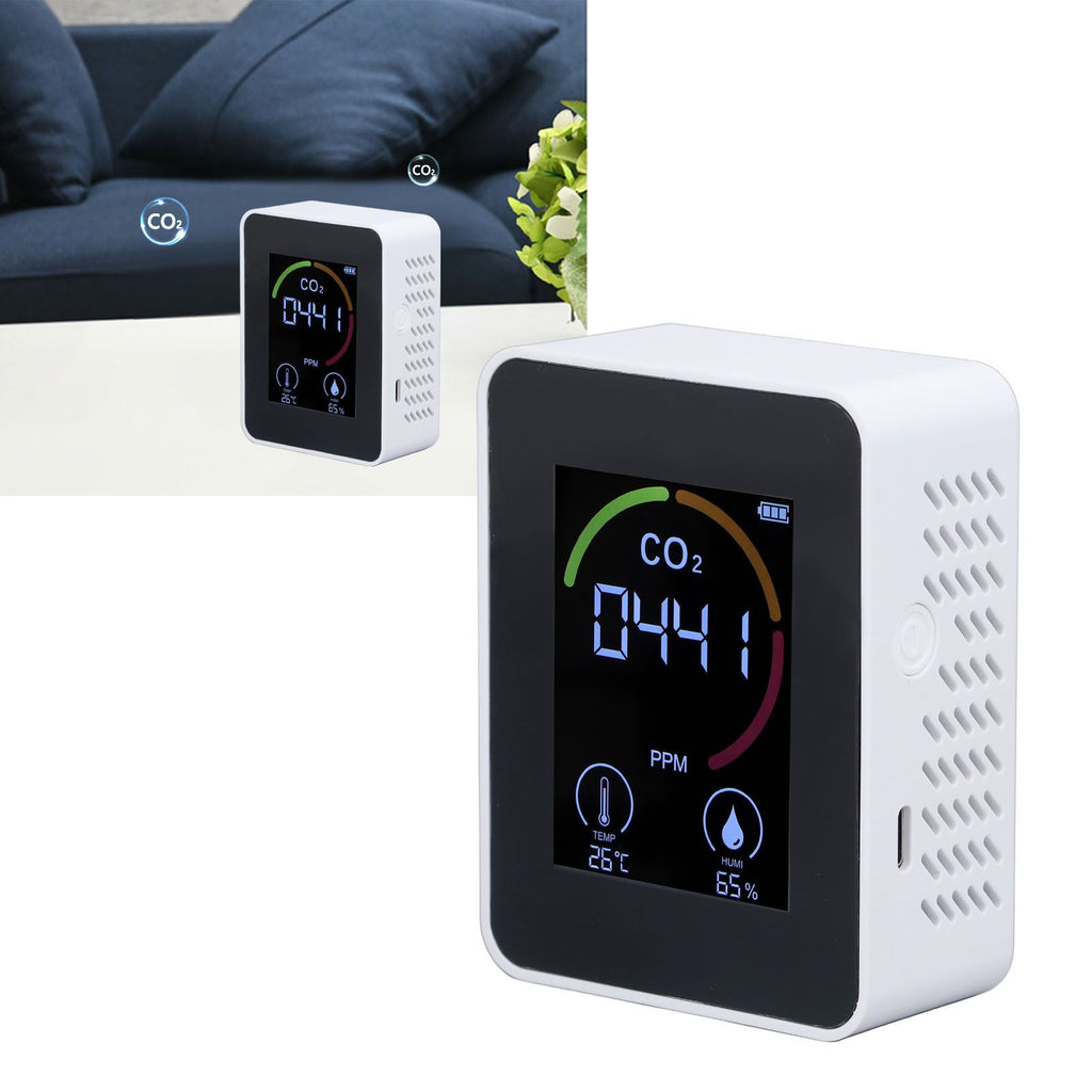 Digital Air Quality Monitor Carbon Dioxide Detector CO2 Tester Temperature Humidity Tester