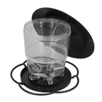 Bird Feeder 1L Durable ABS Easy Filling Transparent Container Portable Pavilion Design Hanging Bird Feeder