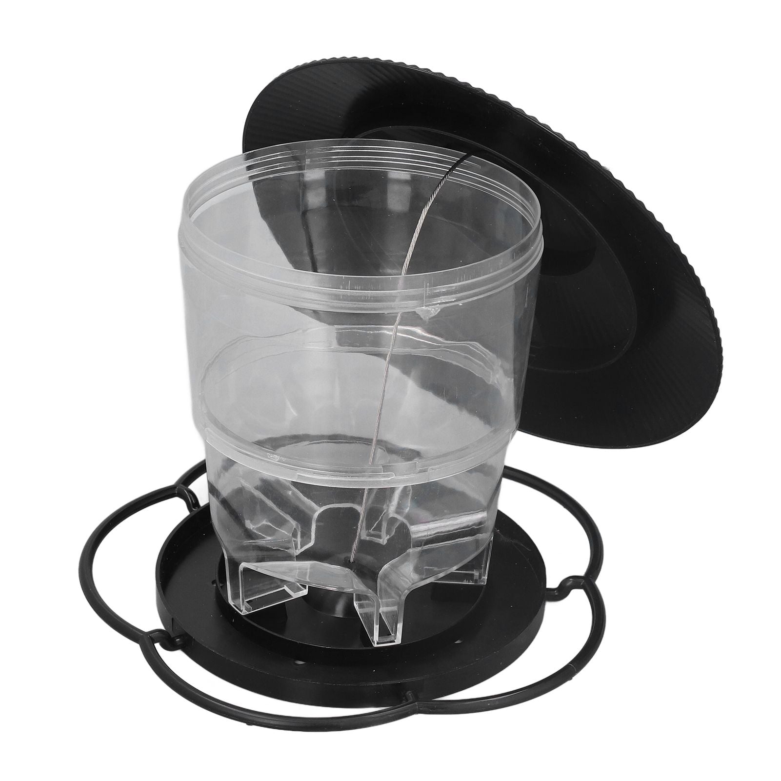 Bird Feeder 1L Durable ABS Easy Filling Transparent Container Portable Pavilion Design Hanging Bird Feeder