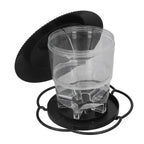 Bird Feeder 1L Durable ABS Easy Filling Transparent Container Portable Pavilion Design Hanging Bird Feeder