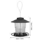 Bird Feeder 1L Durable ABS Easy Filling Transparent Container Portable Pavilion Design Hanging Bird Feeder