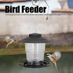 Bird Feeder 1L Durable ABS Easy Filling Transparent Container Portable Pavilion Design Hanging Bird Feeder