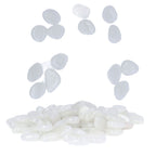 Outdoor Luminous Stones Colorful Fluorescent Luminous Pebbles for Dark Garden Courtyard Walkway Garden Trails 100 / Bag White