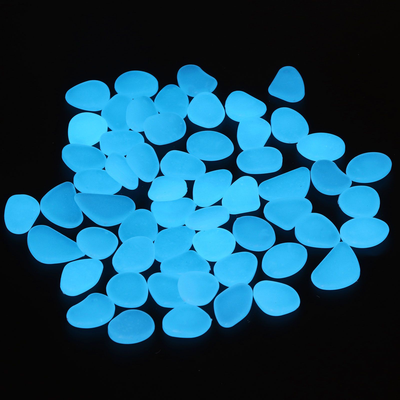 Outdoor Luminous Stones Colorful Fluorescent Luminous Pebbles for Dark Garden Courtyard Walkway Garden Trails 100 / Bag White