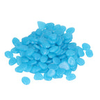 Outdoor Luminous Stones Colorful Fluorescent Luminous Pebbles for Dark Garden Courtyard Walkway Garden Trails 100 / Bag Dark Blue
