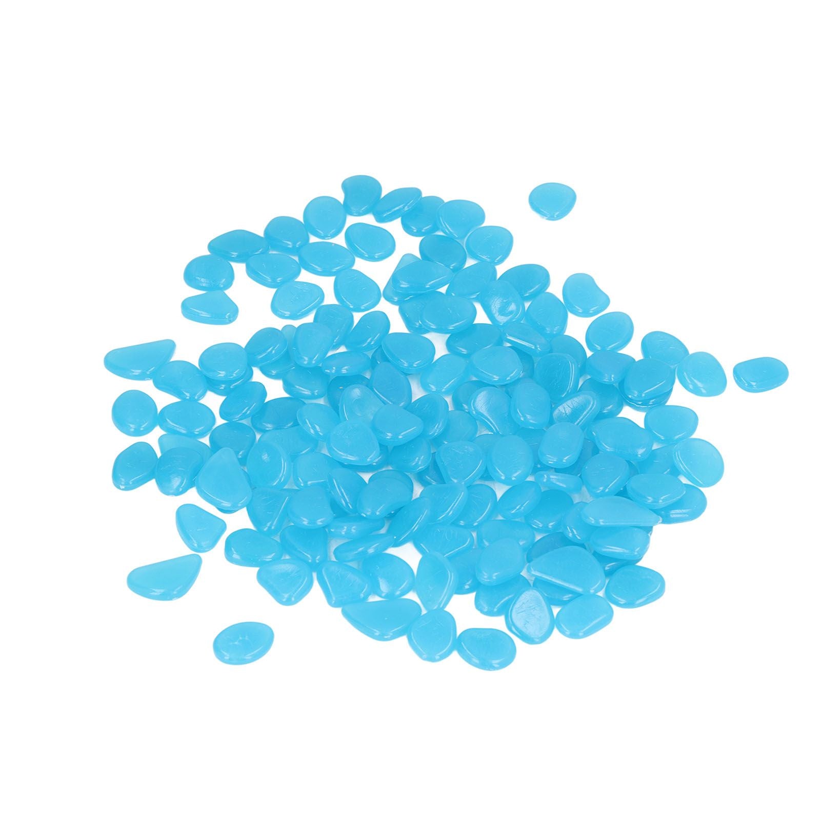 Outdoor Luminous Stones Colorful Fluorescent Luminous Pebbles for Dark Garden Courtyard Walkway Garden Trails 100 / Bag Dark Blue