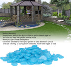 Outdoor Luminous Stones Colorful Fluorescent Luminous Pebbles for Dark Garden Courtyard Walkway Garden Trails 100 / Bag Dark Blue