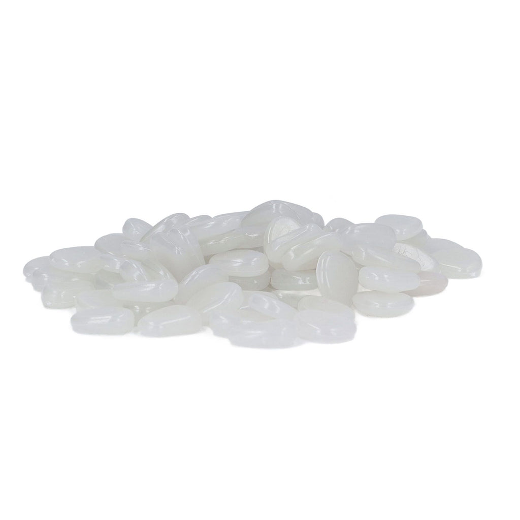 Outdoor Luminous Stones Colorful Fluorescent Luminous Pebbles for Dark Garden Courtyard Walkway Garden Trails 200 / Bag White