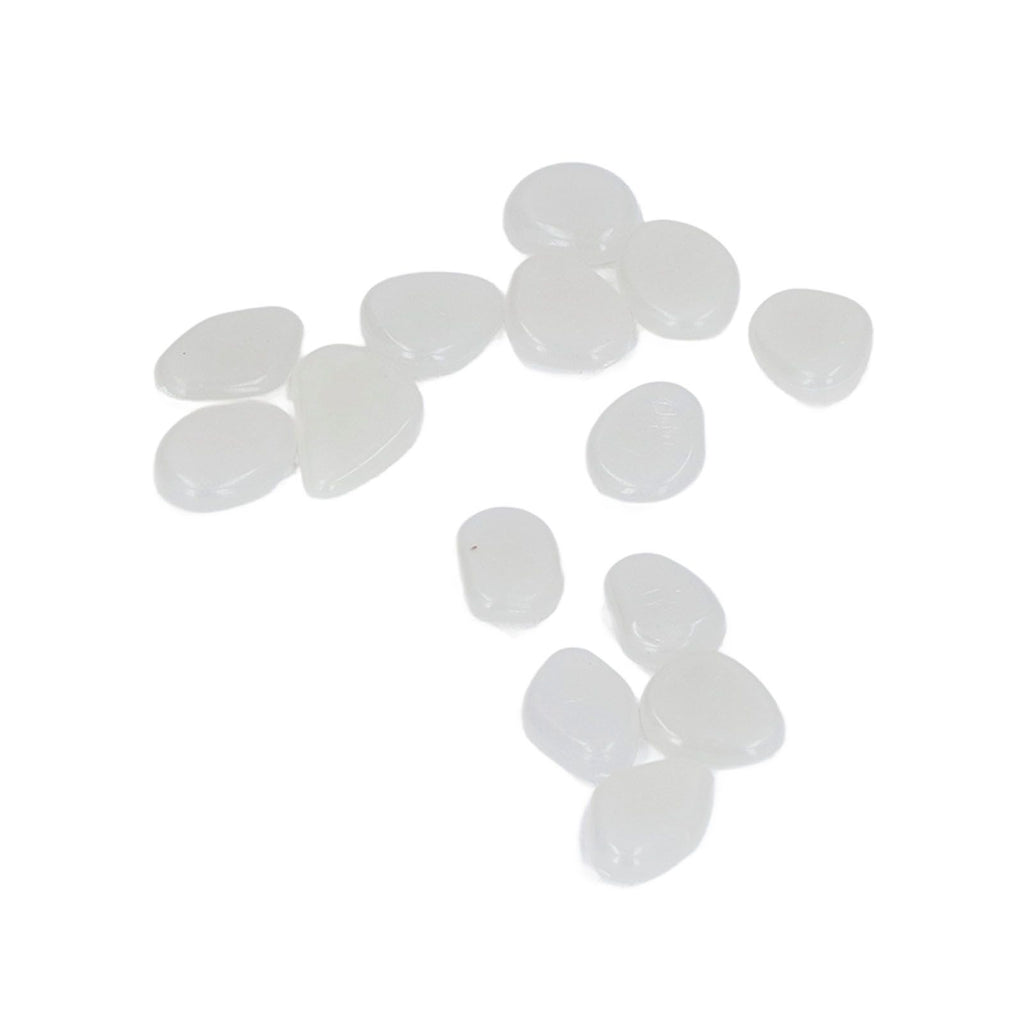 Outdoor Luminous Stones Colorful Fluorescent Luminous Pebbles for Dark Garden Courtyard Walkway Garden Trails 200 / Bag White