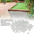 Outdoor Luminous Stones Colorful Fluorescent Luminous Pebbles for Dark Garden Courtyard Walkway Garden Trails 200 / Bag White