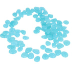 Outdoor Luminous Stones Colorful Fluorescent Luminous Pebbles for Dark Garden Courtyard Walkway Garden Trails 200 / Bag Light Blue