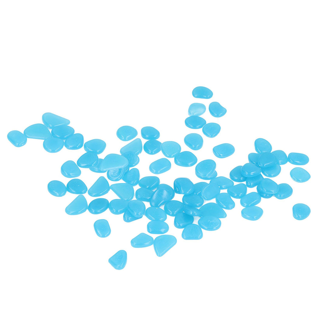 Outdoor Luminous Stones Colorful Fluorescent Luminous Pebbles for Dark Garden Courtyard Walkway Garden Trails 200 / Bag Dark Blue