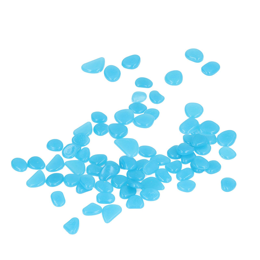 Outdoor Luminous Stones Colorful Fluorescent Luminous Pebbles for Dark Garden Courtyard Walkway Garden Trails 200 / Bag Dark Blue