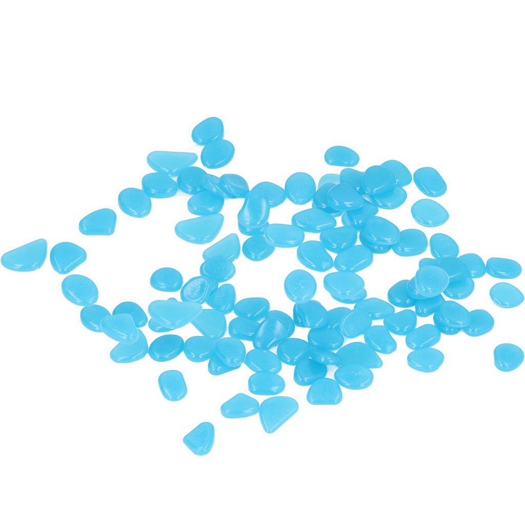 Outdoor Luminous Stones Colorful Fluorescent Luminous Pebbles for Dark Garden Courtyard Walkway Garden Trails 200 / Bag Dark Blue