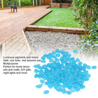 Outdoor Luminous Stones Colorful Fluorescent Luminous Pebbles for Dark Garden Courtyard Walkway Garden Trails 200 / Bag Dark Blue