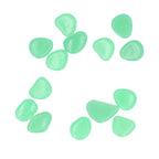 Outdoor Luminous Stones Colorful Fluorescent Luminous Pebbles for Dark Garden Courtyard Walkway Garden Trails 200 / Bag Turquoise