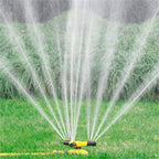 360 Degrees Automatic Rotating Sprinkler Three Prong Irrigation Lawn Sprinkler Garden Sprinkler Watering Device with Adapter Set