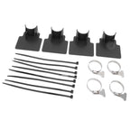 4 Sets Swimming Pool Pipe Holder Prevent Pipe Slip Cable Ties Stainless Steel Hose Clamp Swimming Pool Hose Holder Black