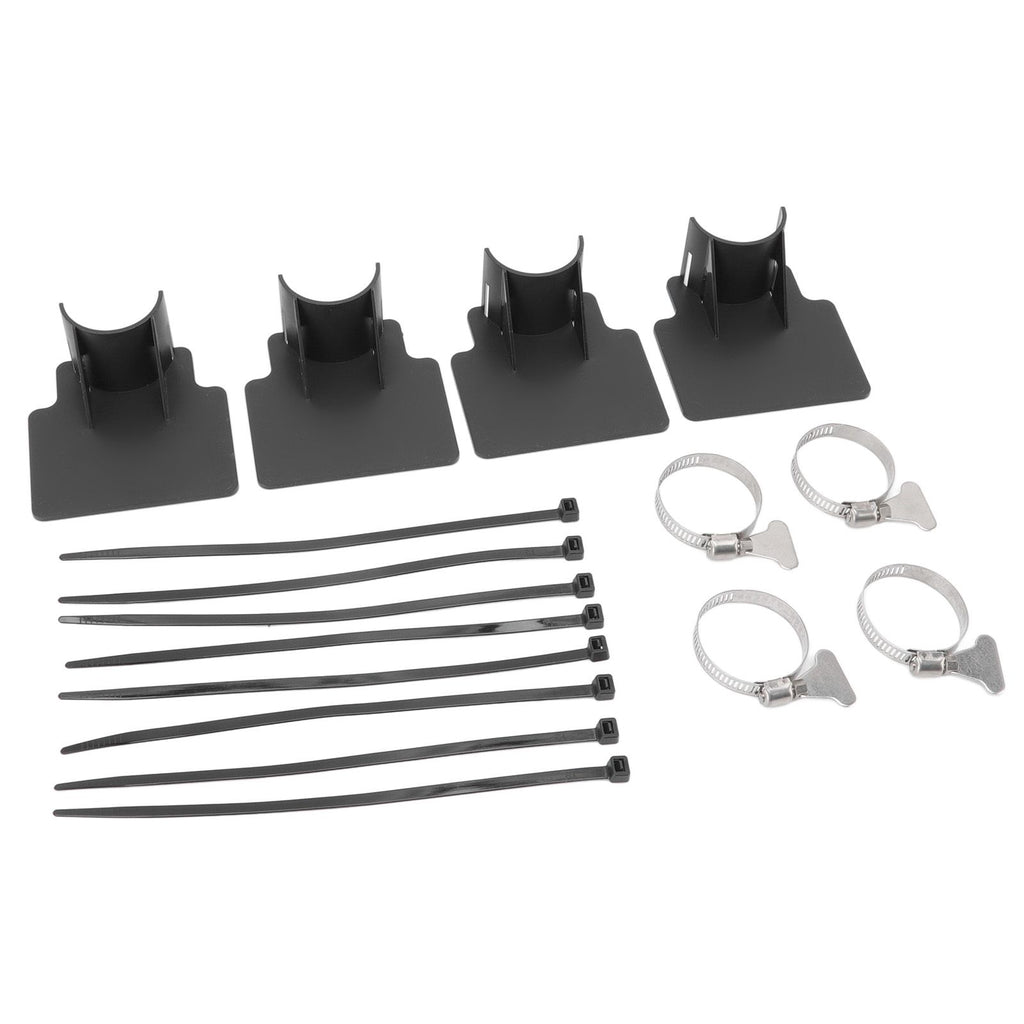 4 Sets Swimming Pool Pipe Holder Prevent Pipe Slip Cable Ties Stainless Steel Hose Clamp Swimming Pool Hose Holder Black