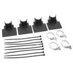 4 Sets Swimming Pool Pipe Holder Prevent Pipe Slip Cable Ties Stainless Steel Hose Clamp Swimming Pool Hose Holder Black