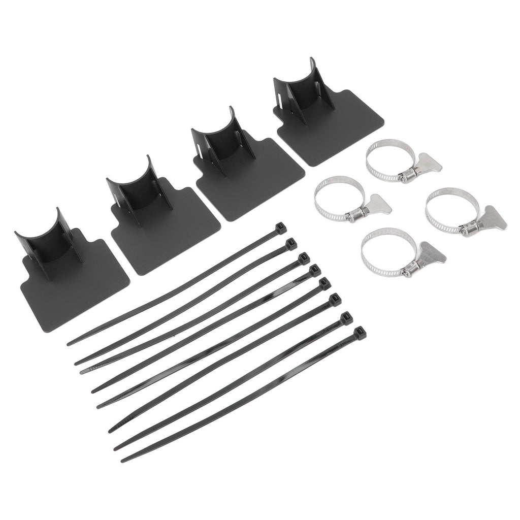 4 Sets Swimming Pool Pipe Holder Prevent Pipe Slip Cable Ties Stainless Steel Hose Clamp Swimming Pool Hose Holder Black