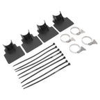 4 Sets Swimming Pool Pipe Holder Prevent Pipe Slip Cable Ties Stainless Steel Hose Clamp Swimming Pool Hose Holder Black
