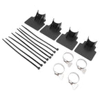 4 Sets Swimming Pool Pipe Holder Prevent Pipe Slip Cable Ties Stainless Steel Hose Clamp Swimming Pool Hose Holder Black