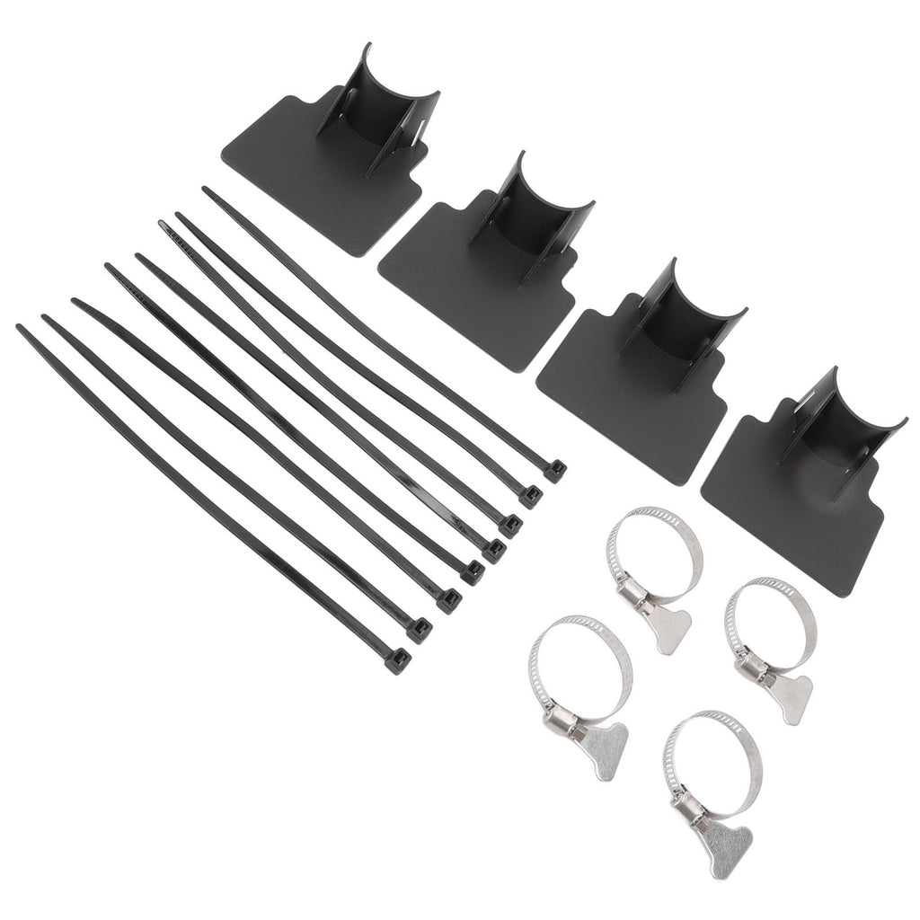 4 Sets Swimming Pool Pipe Holder Prevent Pipe Slip Cable Ties Stainless Steel Hose Clamp Swimming Pool Hose Holder Black